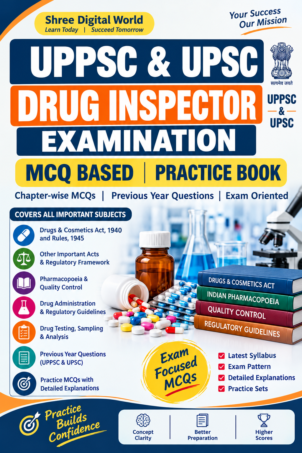 UPPSC & UPSC Drug Inspector Examination mcq based Practice Book